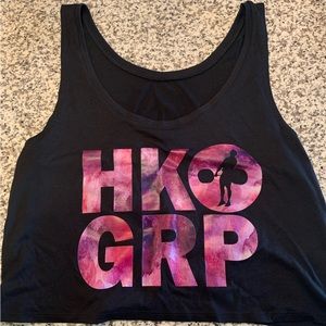 NWOT - Hookgrip Cropped Tank - Black and Purple - Size Medium